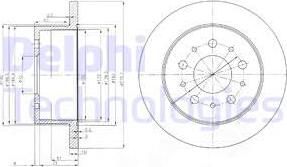 Delphi BG3853 - Тормозной диск parts5.com