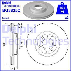 Delphi BG3835C - Тормозной диск parts5.com