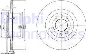 Delphi BG3836 - Тормозной диск parts5.com