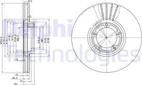 Delphi BG3365 - Тормозной диск parts5.com