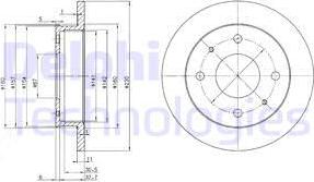 Delphi BG3337 - Тормозной диск parts5.com