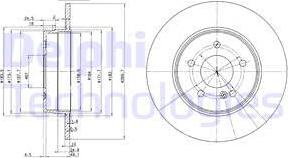 Delphi BG3239C - Тормозной диск parts5.com