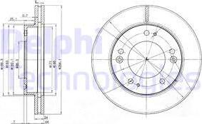 Delphi BG3226 - Тормозной диск parts5.com