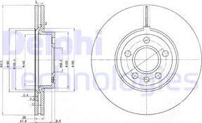 Delphi BG3719 - Тормозной диск parts5.com