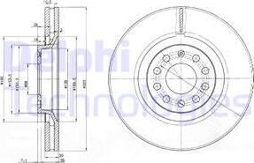 Delphi BG3714 - Тормозной диск parts5.com