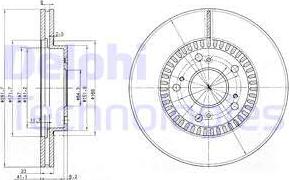 Delphi BG3720 - Тормозной диск parts5.com