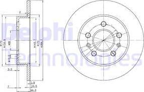 Delphi BG2696 - Тормозной диск parts5.com