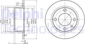 Delphi BG2691 - Тормозной диск parts5.com