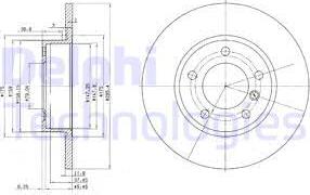 Delphi BG2622 - Тормозной диск parts5.com