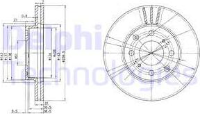 Delphi BG2673 - Тормозной диск parts5.com