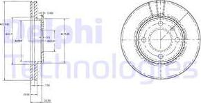 Delphi BG2109 - Тормозной диск parts5.com