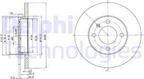 Delphi BG2116 - Тормозной диск parts5.com