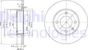 Delphi BG2117 - Тормозной диск parts5.com