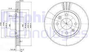 Delphi BG2871 - Тормозной диск parts5.com