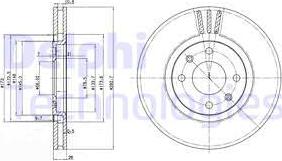 Delphi BG2872 - Тормозной диск parts5.com