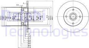 Delphi BG2389 - Тормозной диск parts5.com