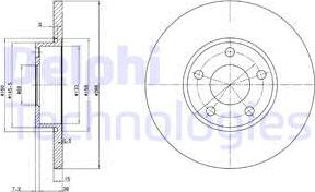 Delphi BG2749 - Тормозной диск parts5.com