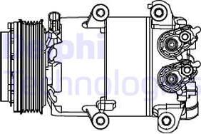 Delphi CS20466 - Компрессор кондиционера parts5.com