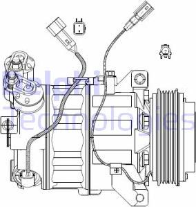 Delphi CS20482 - Компрессор кондиционера parts5.com