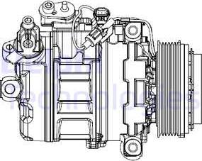 Delphi CS20547 - Компрессор кондиционера parts5.com