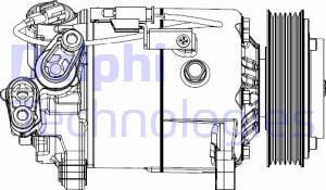 Delphi CS20500 - Компрессор кондиционера parts5.com