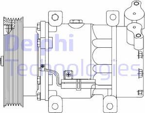 Delphi CS20523 - Compresor, aire acondicionado parts5.com