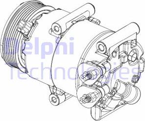 Delphi CS20324 - Компрессор кондиционера parts5.com