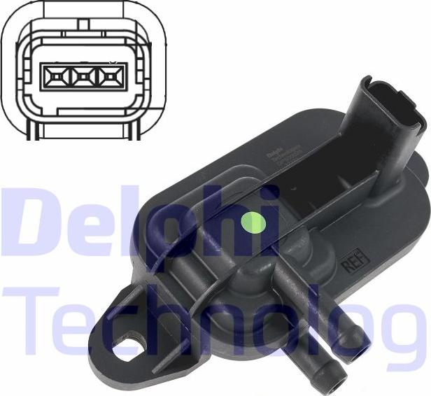 Delphi DPS00025-12B1 - Датчик, давление выхлопных газов parts5.com