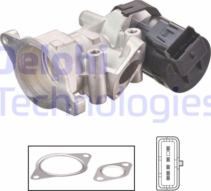 Delphi EG10591-12B1 - Клапан возврата ОГ parts5.com