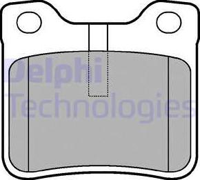 Delphi LP991 - Тормозные колодки, дисковые, комплект parts5.com