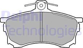 Delphi LP992 - Тормозные колодки, дисковые, комплект parts5.com