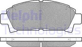 Delphi LP940 - Тормозные колодки, дисковые, комплект parts5.com