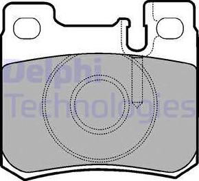 Delphi LP947 - Тормозные колодки, дисковые, комплект parts5.com