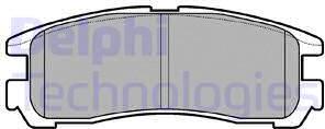 Delphi LP955 - Тормозные колодки, дисковые, комплект parts5.com