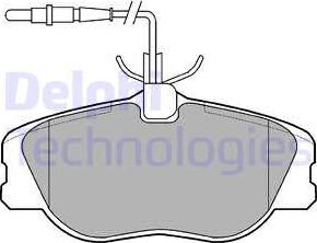 Delphi LP909 - Тормозные колодки, дисковые, комплект parts5.com