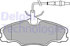 Delphi LP985 - Тормозные колодки, дисковые, комплект parts5.com