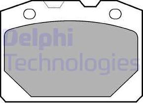 Delphi LP92 - Тормозные колодки, дисковые, комплект parts5.com