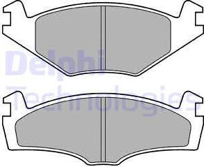 Delphi LP979 - Тормозные колодки, дисковые, комплект parts5.com