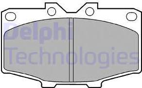 Delphi LP448 - Тормозные колодки, дисковые, комплект parts5.com