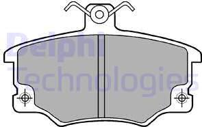 Delphi LP459 - Тормозные колодки, дисковые, комплект parts5.com