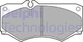 Delphi LP468 - Тормозные колодки, дисковые, комплект parts5.com