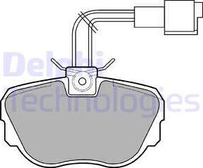 Delphi LP647 - Тормозные колодки, дисковые, комплект parts5.com