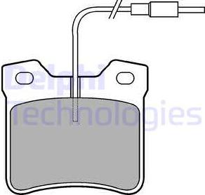 Delphi LP667 - Тормозные колодки, дисковые, комплект parts5.com