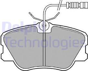 Delphi LP608 - Тормозные колодки, дисковые, комплект parts5.com