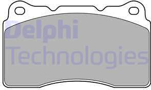 Delphi LP1944 - Тормозные колодки, дисковые, комплект parts5.com