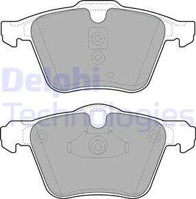 Delphi LP1968 - Тормозные колодки, дисковые, комплект parts5.com