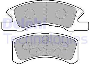 Delphi LP1918 - Тормозные колодки, дисковые, комплект parts5.com