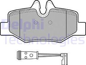 Delphi LP1939 - Тормозные колодки, дисковые, комплект parts5.com