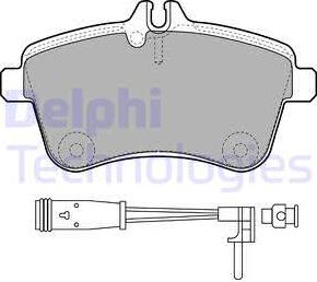 Delphi LP1938 - Тормозные колодки, дисковые, комплект parts5.com