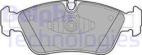 Delphi LP1925 - Тормозные колодки, дисковые, комплект parts5.com